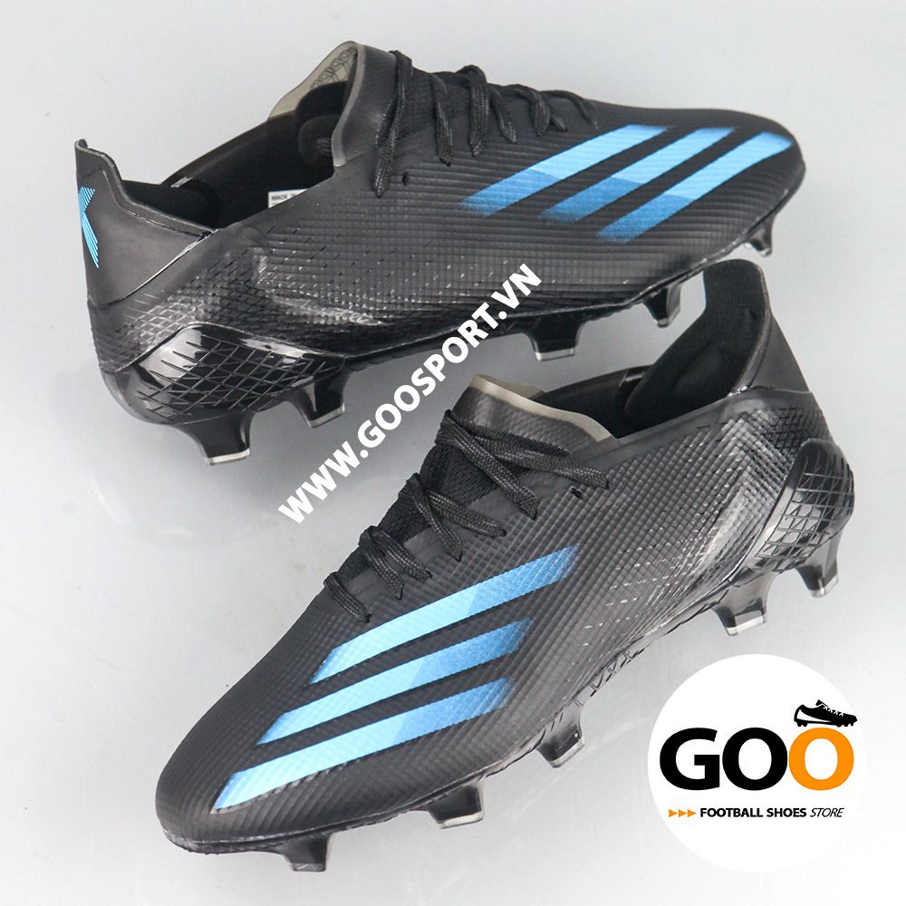 Adidas X Ghosted.1 FG đen xanh dương - giày bóng đá sân cỏ tự nhiên