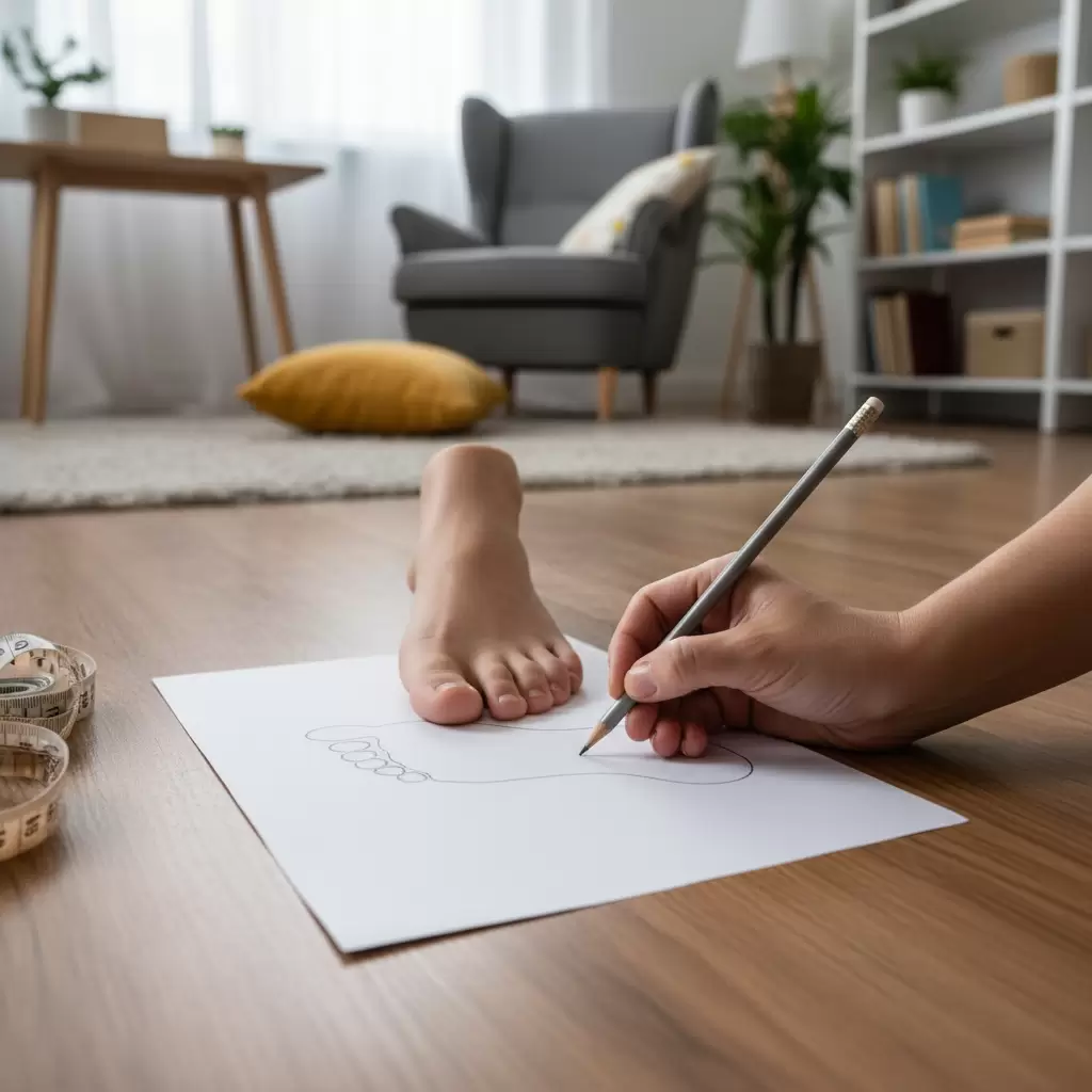 Quy trình đo kích thước bàn chân đơn giản nhưng mang lại độ chính xác cao