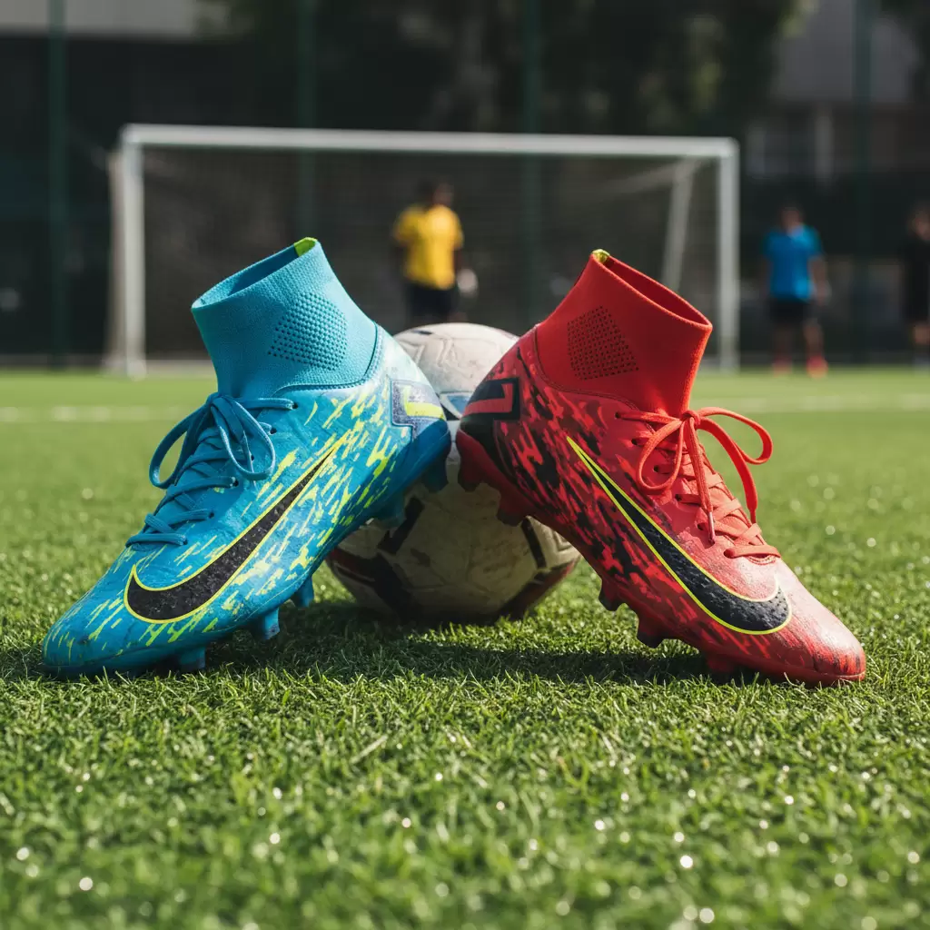 Sự khác biệt về thiết kế giữa giày đá bóng cổ cao và cổ thấp