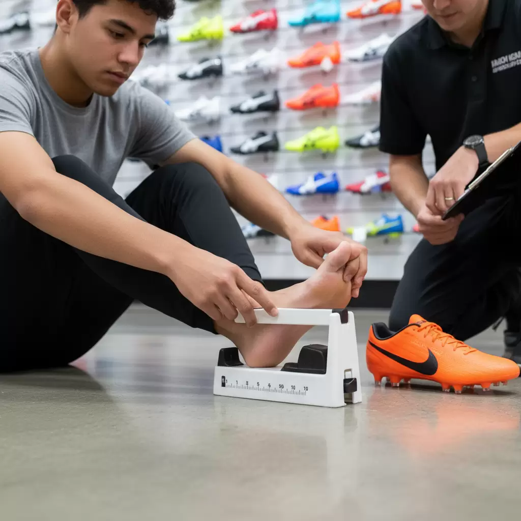 Đo size giày chính xác là bước quan trọng để đảm bảo sự thoải mái khi thi đấu