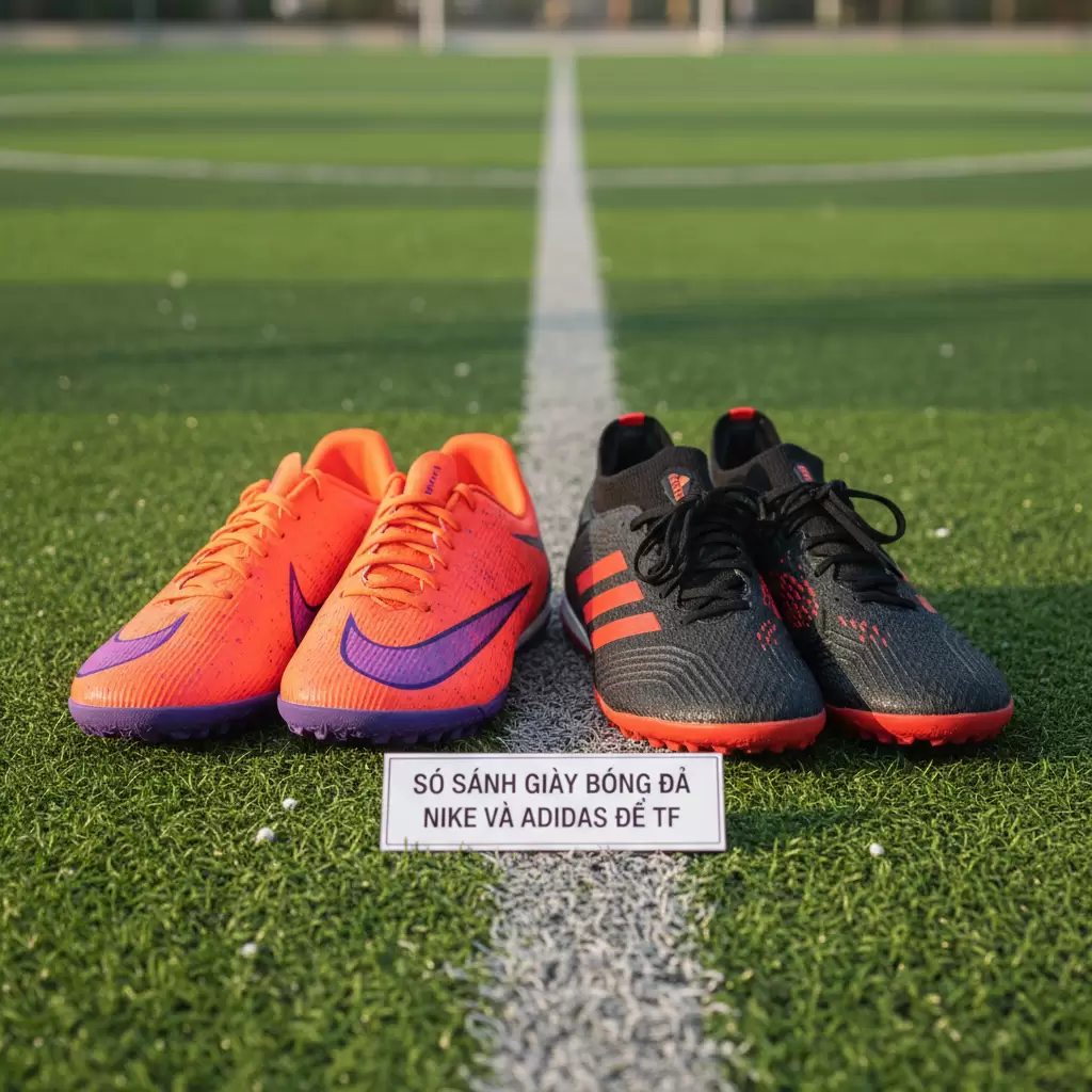 Sự khác biệt giữa thiết kế đế giày TF của Nike và Adidas