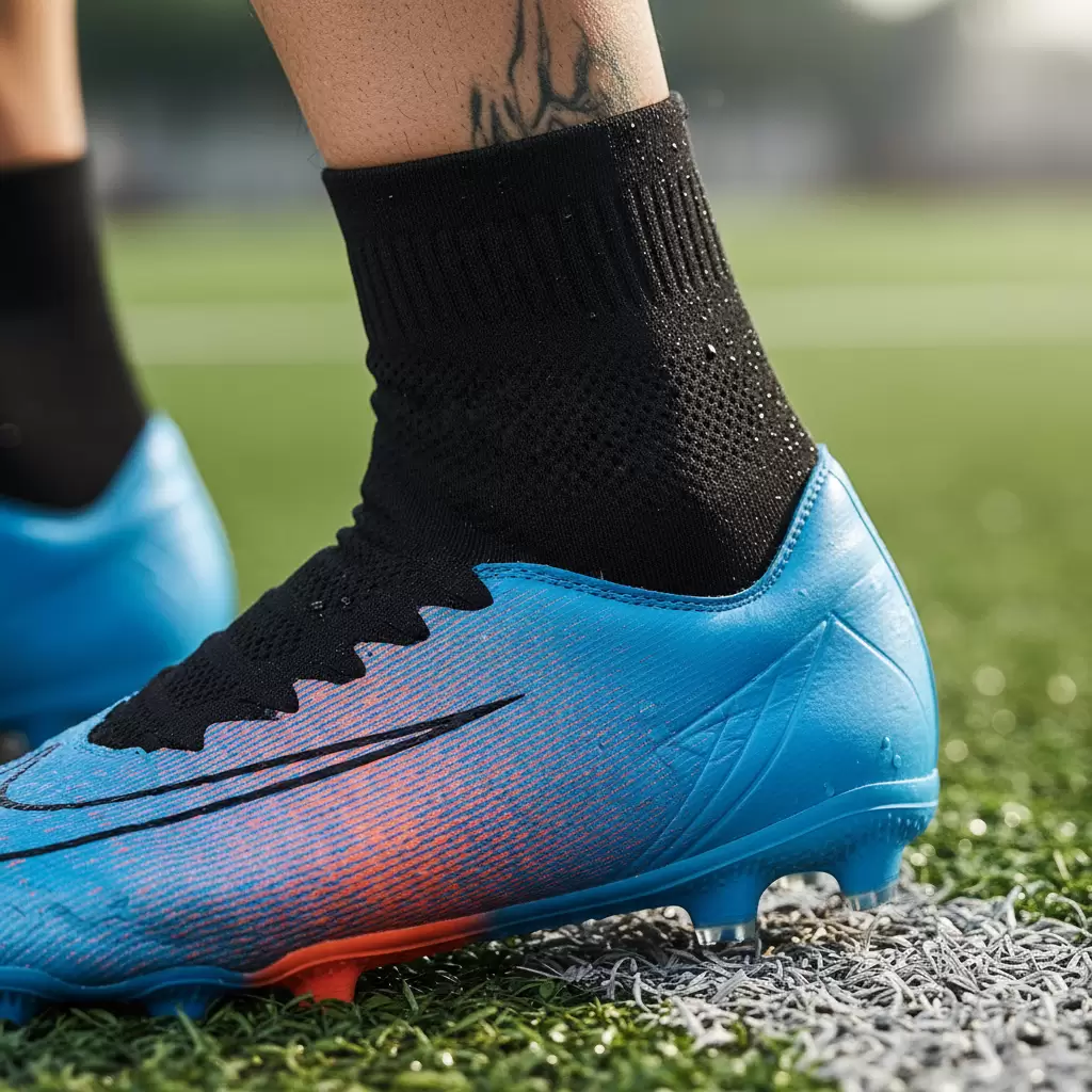 Thiết kế cổ chun giúp bảo vệ cổ chân và ngăn chặn dị vật lọt vào bên trong giày