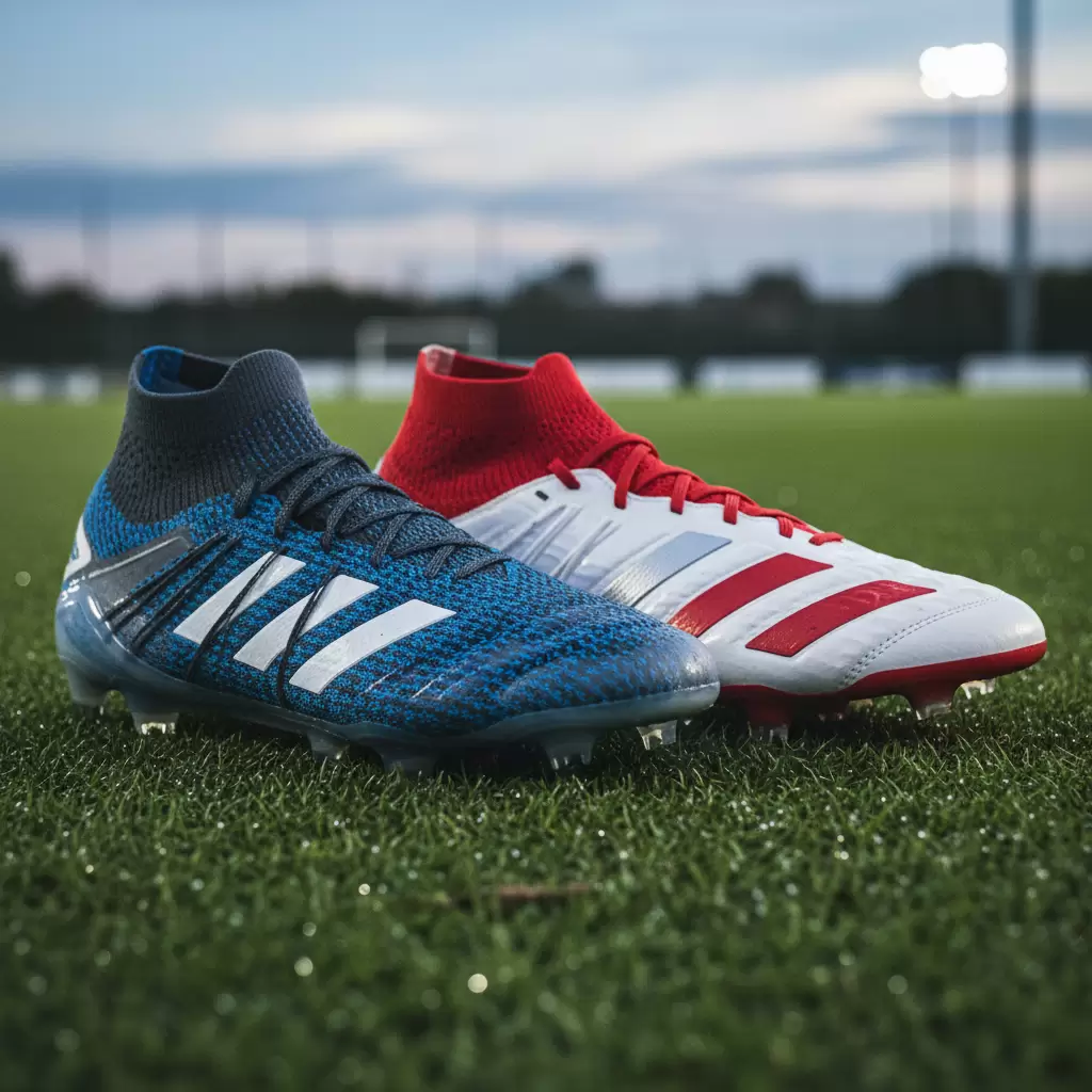 Sự khác biệt về ngoại hình và cấu trúc giữa giày bóng đá da vải và da tổng hợp