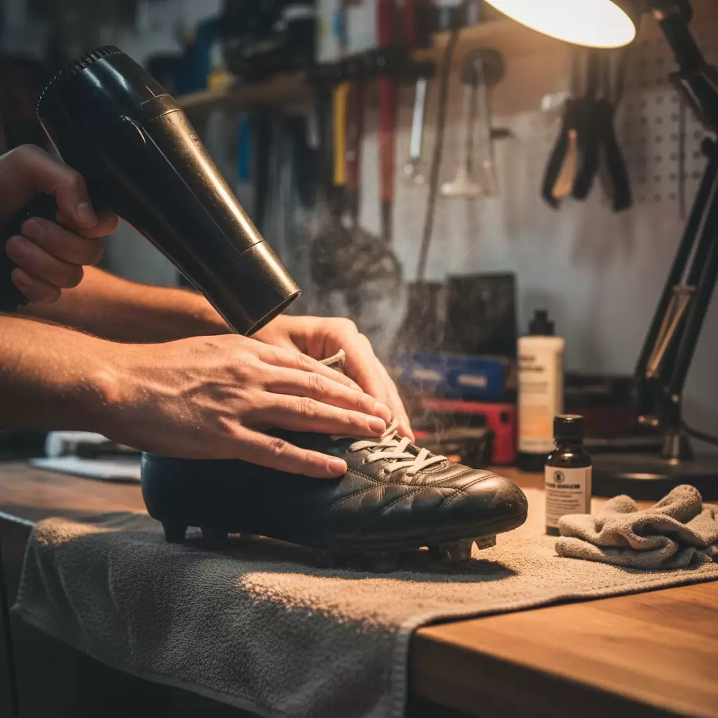 Sử dụng nhiệt độ từ máy sấy là một cách hiệu quả để làm mềm và nới rộng các điểm chật trên giày