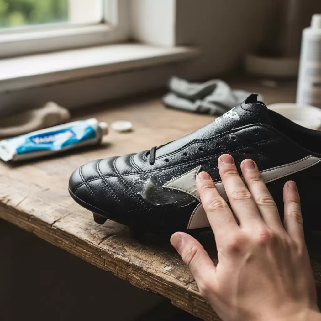 Sử dụng kem dưỡng chuyên dụng giúp sợi da giày giãn nở và mềm mại hơn