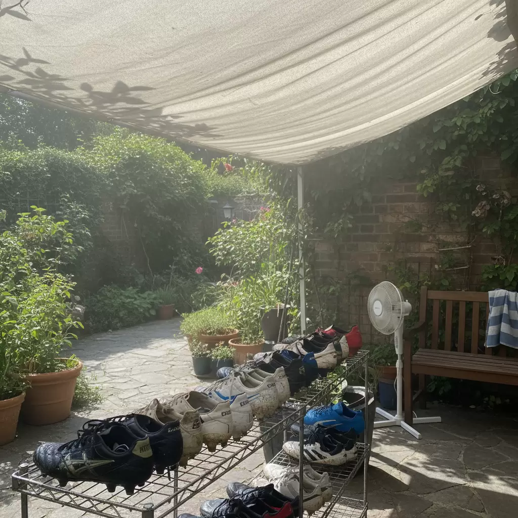 Luôn để giày khô tự nhiên ở nơi thoáng mát để giữ độ bền cho keo và chất liệu