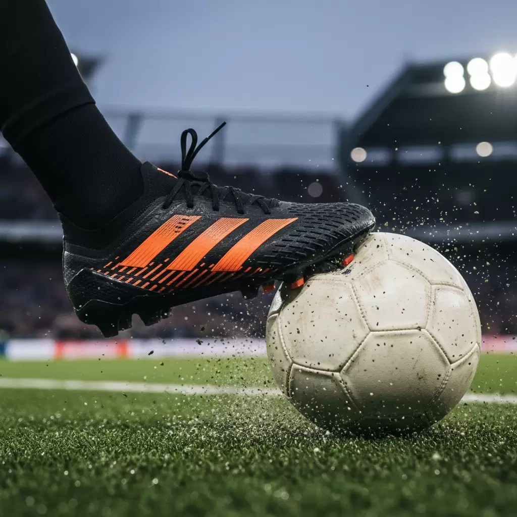 Điểm tiếp xúc chính xác tại mu bàn chân giúp tối ưu hóa lực truyền vào bóng