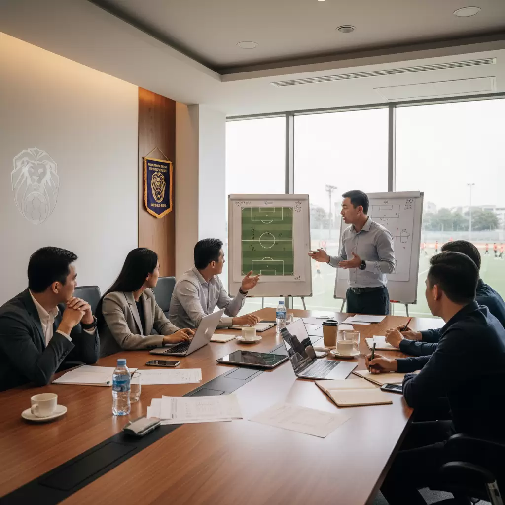 Sự phân công nhiệm vụ rõ ràng giữa ban quản lý giúp đội bóng vận hành ổn định