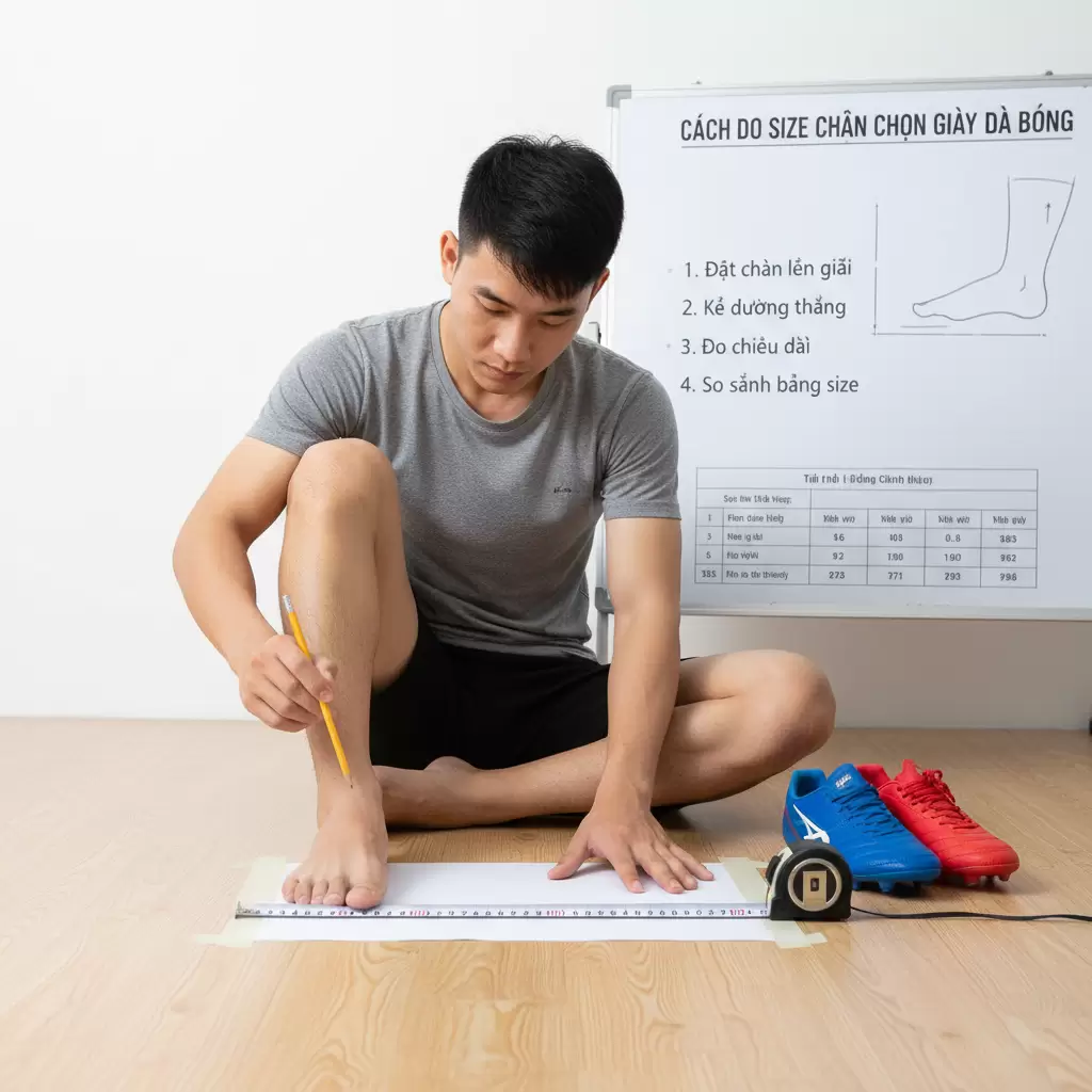 Việc chọn đúng size giày giúp tối ưu hóa hiệu suất thi đấu và tránh chấn thương