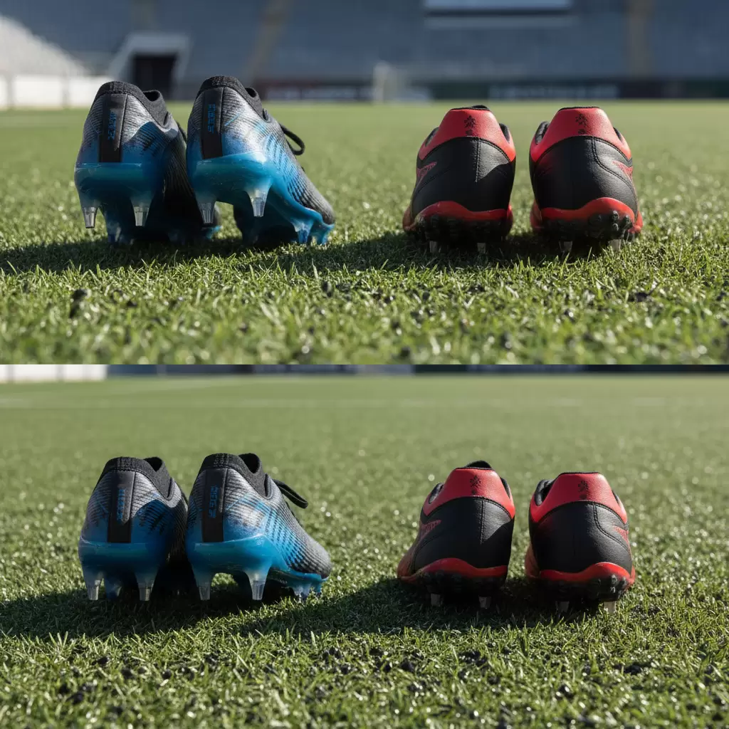 Sự khác biệt rõ rệt giữa thiết kế giày đinh FG và giày đinh dăm TF