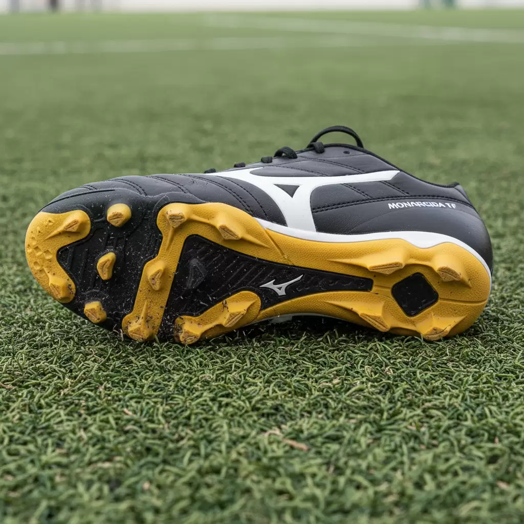 Hệ thống đinh TF được bố trí khoa học giúp bám sân chắc chắn và ổn định