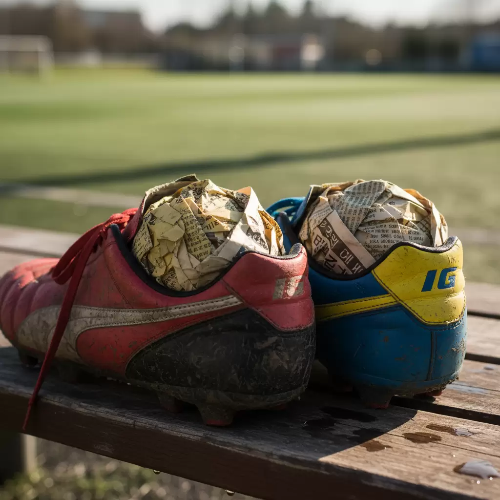 Sử dụng giấy báo là phương pháp hiệu quả để hút ẩm và duy trì hình dáng cho giày