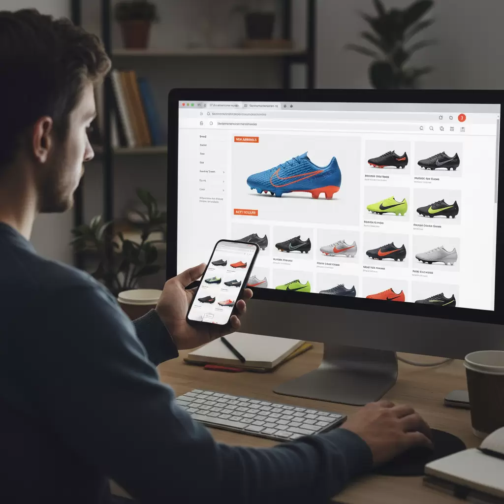 Mua giày đá bóng online mang lại sự tiện lợi nhưng cần trang bị kỹ năng chọn size chuẩn