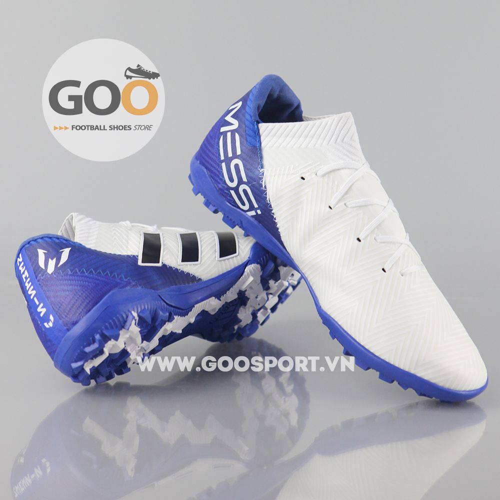 Adidas Nemeziz 18.3 TF trắng xanh dương