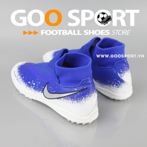 Nike Phantom Vision TF cổ cao trắng xanh dương