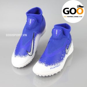 Nike Phantom Vision TF cổ cao trắng xanh dương