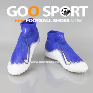 Nike Phantom Vision TF cổ cao trắng xanh dương