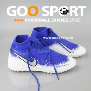 Nike Phantom Vision TF cổ cao trắng xanh dương