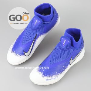 Nike Phantom Vision TF cổ cao trắng xanh dương