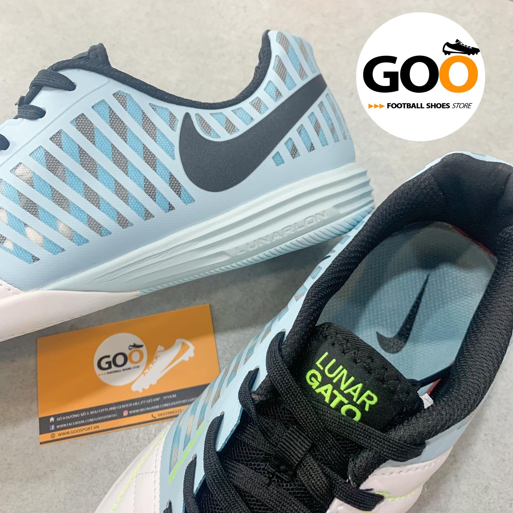 Nike Lunar Gato 2 IC xanh dương mũi trắng