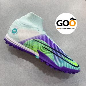Nike Mercurial Superfly 8 TF trắng sọc xanh