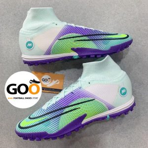 Nike Mercurial Superfly 8 TF trắng sọc xanh