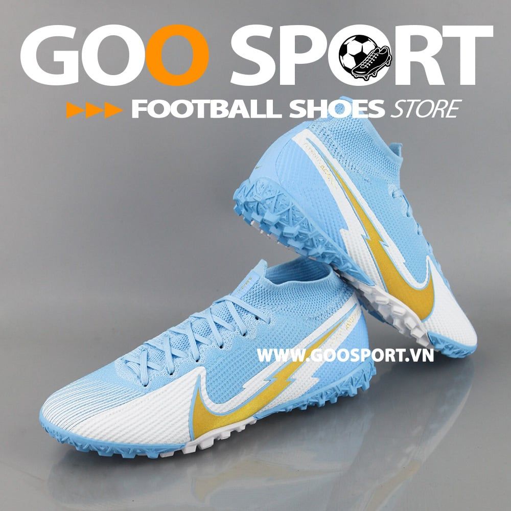 Nike Mercurial Superfly 7 TF tia chớp xanh ngọc