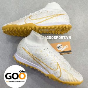Mercurial Superfly 9 TF trắng chấm vàng