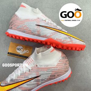 Mercurial Superfly 9 TF trắng sọc cam