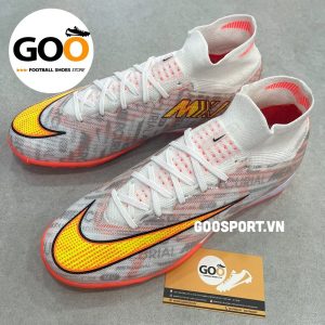 Mercurial Superfly 9 TF trắng sọc cam