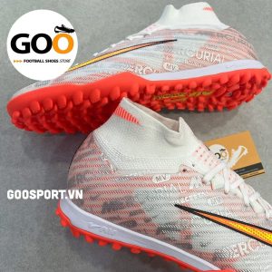 Mercurial Superfly 9 TF trắng sọc cam