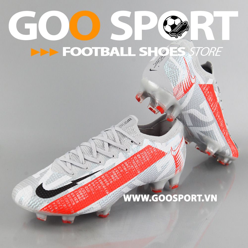Nike Mercurial Vapor 13 FG xám cam 3D - Giày đá bóng sân cỏ tự nhiên