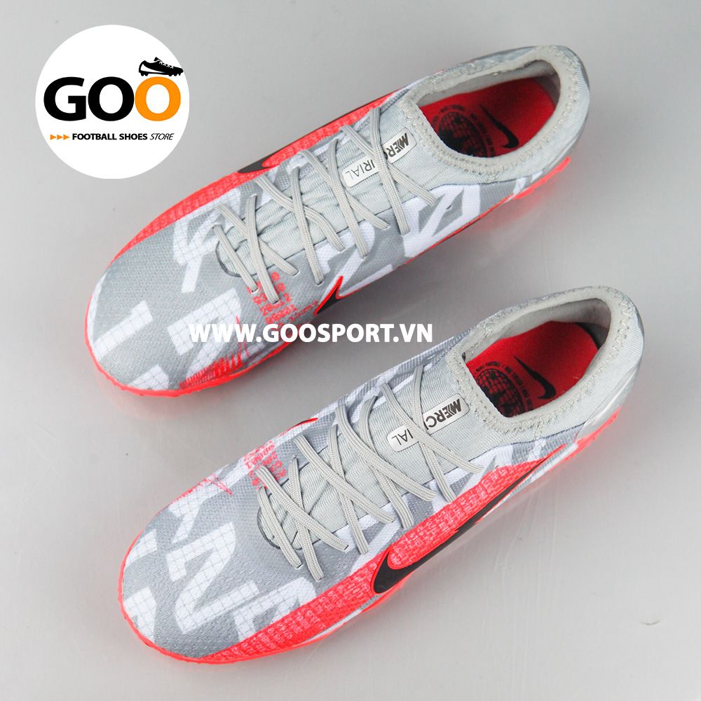 Nike Mercurial Vapor 13 TF xám cam 3D