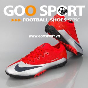 Nike Mercurial Vapor 13 TF đỏ bạc