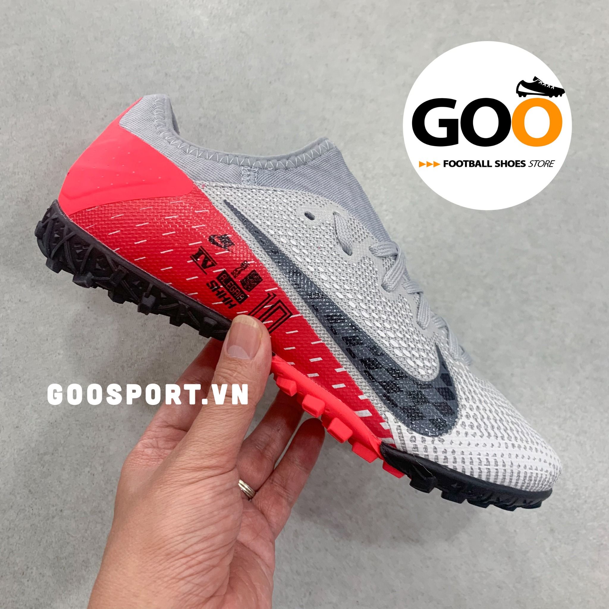 Nike Mercurial Vapor 13 TF racing xám đỏ