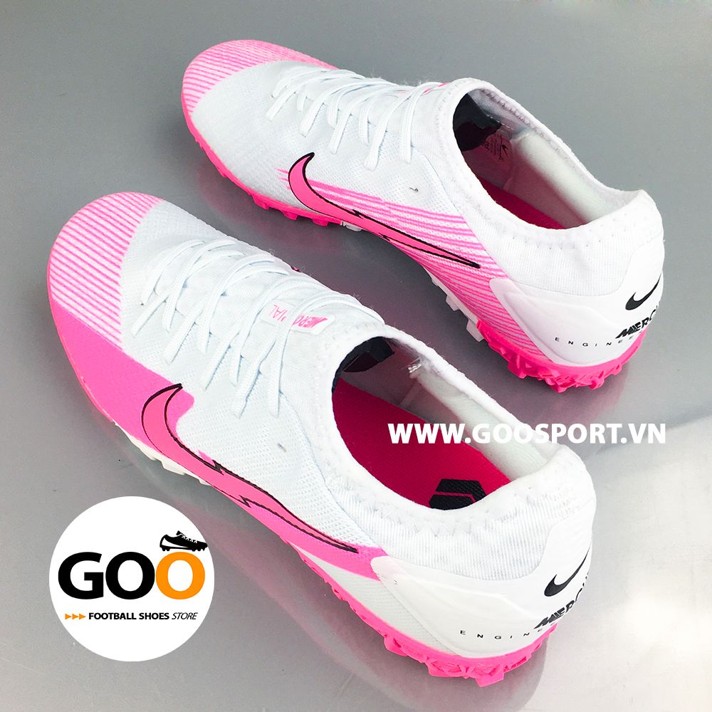Nike Mercurial Vapor 13 TF tia chớp trắng hồng