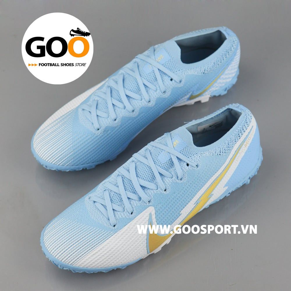 Nike Mercurial Vapor 13 TF tia chớp xanh ngọc