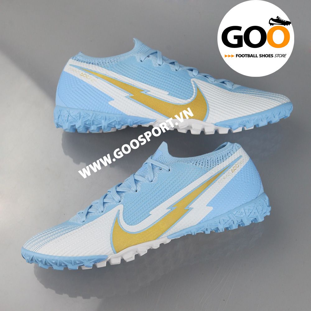 Nike Mercurial Vapor 13 TF tia chớp xanh ngọc