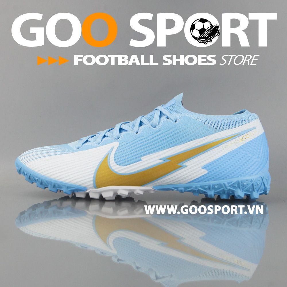 Nike Mercurial Vapor 13 TF tia chớp xanh ngọc