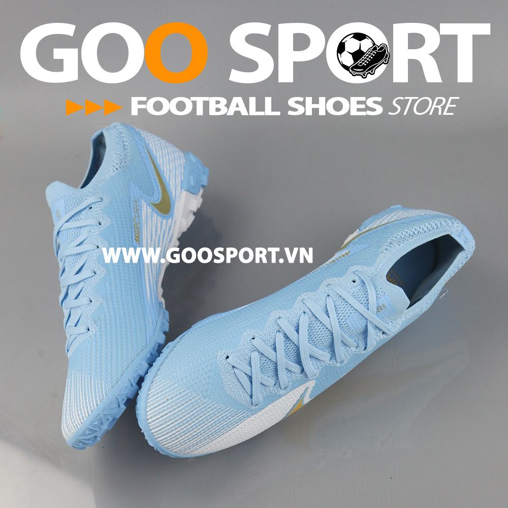 Nike Mercurial Vapor 13 TF tia chớp xanh ngọc
