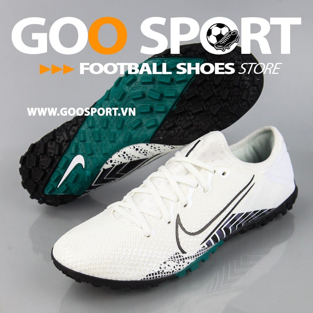 Nike Mercurial Vapor 13 TF trắng xanh cổ vịt