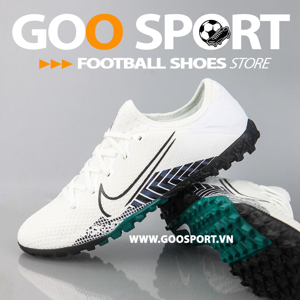 Nike Mercurial Vapor 13 TF trắng xanh cổ vịt