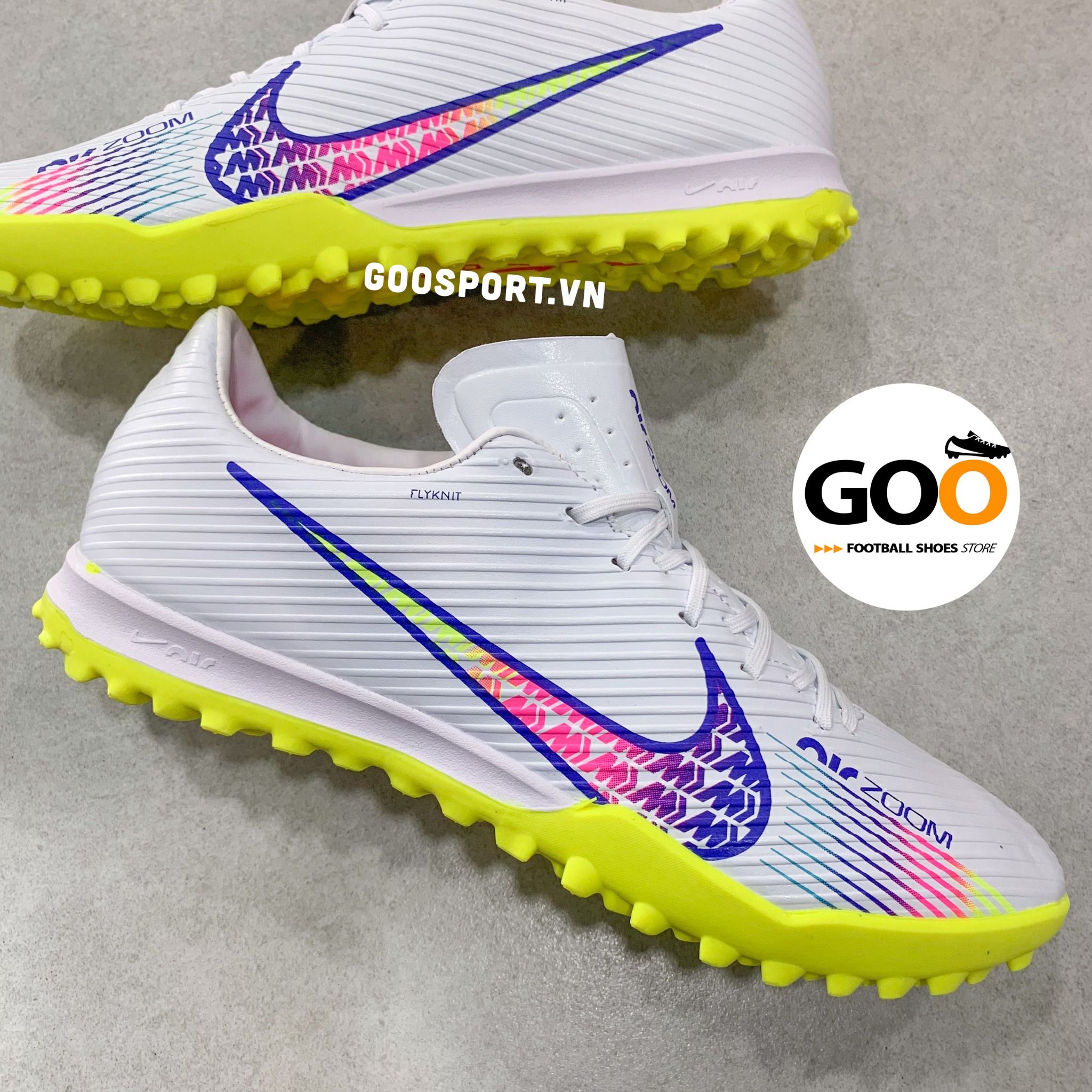 Mercurial Vapor 15 TF cổ rời trắng sọc vàng