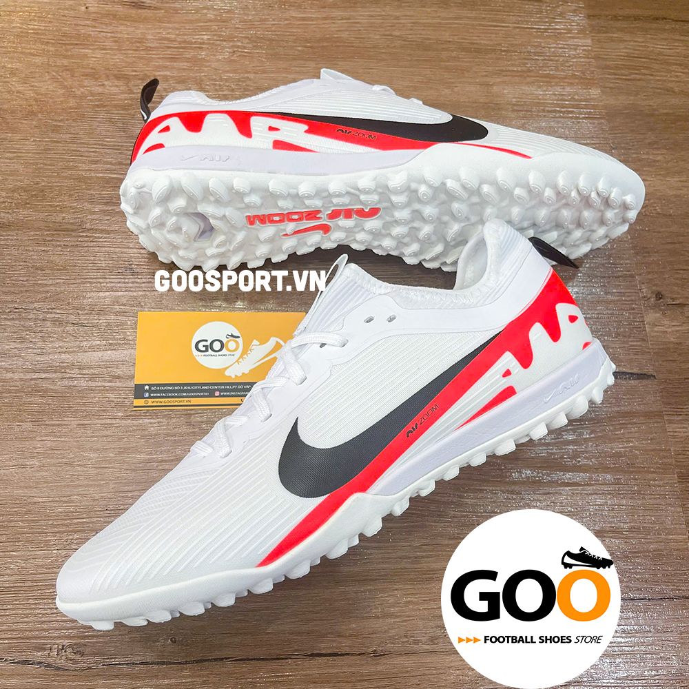 Mercurial Vapor 15 TF trắng gót đỏ