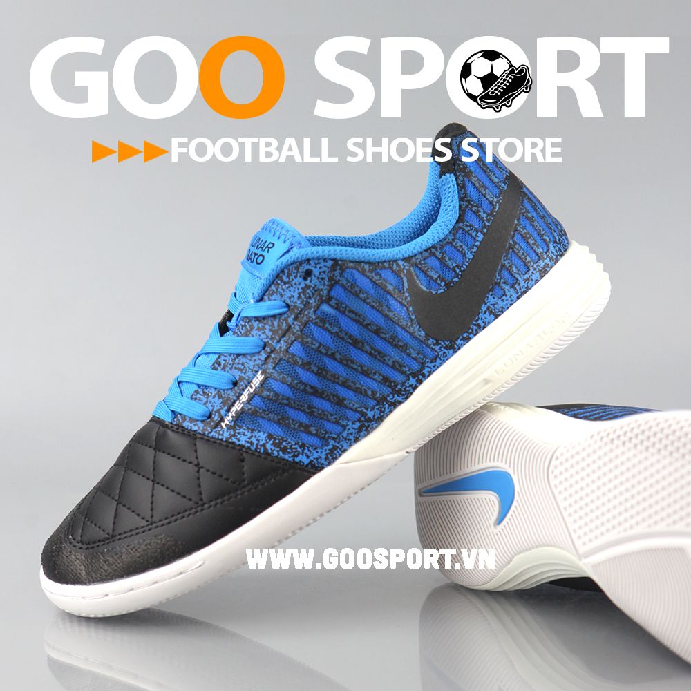 Nike Lunar Gato 2 IC đen xanh dương