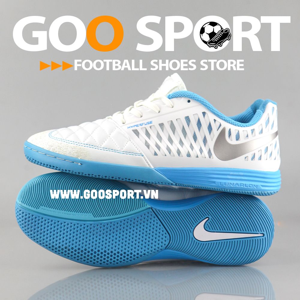 Nike Lunar Gato 2 IC trắng xanh ngọc