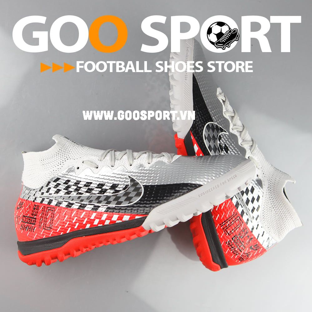 Nike Mercurial Superfly 7 TF xám đen đỏ