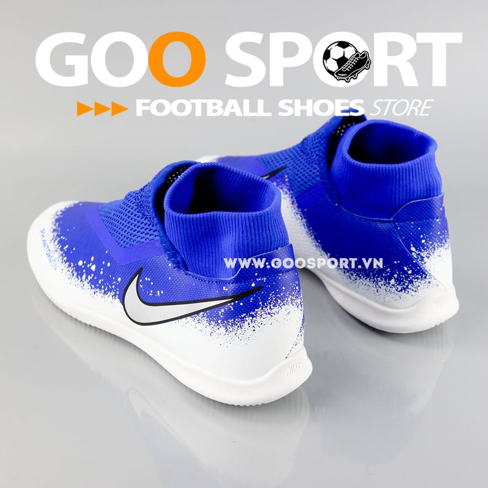 Nike Phantom Vision IC cổ cao trắng xanh dương