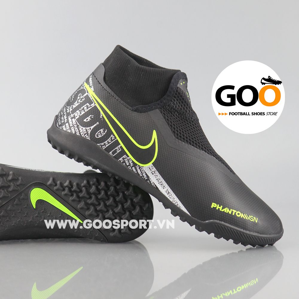Nike Phantom Vision TF cổ cao đen full