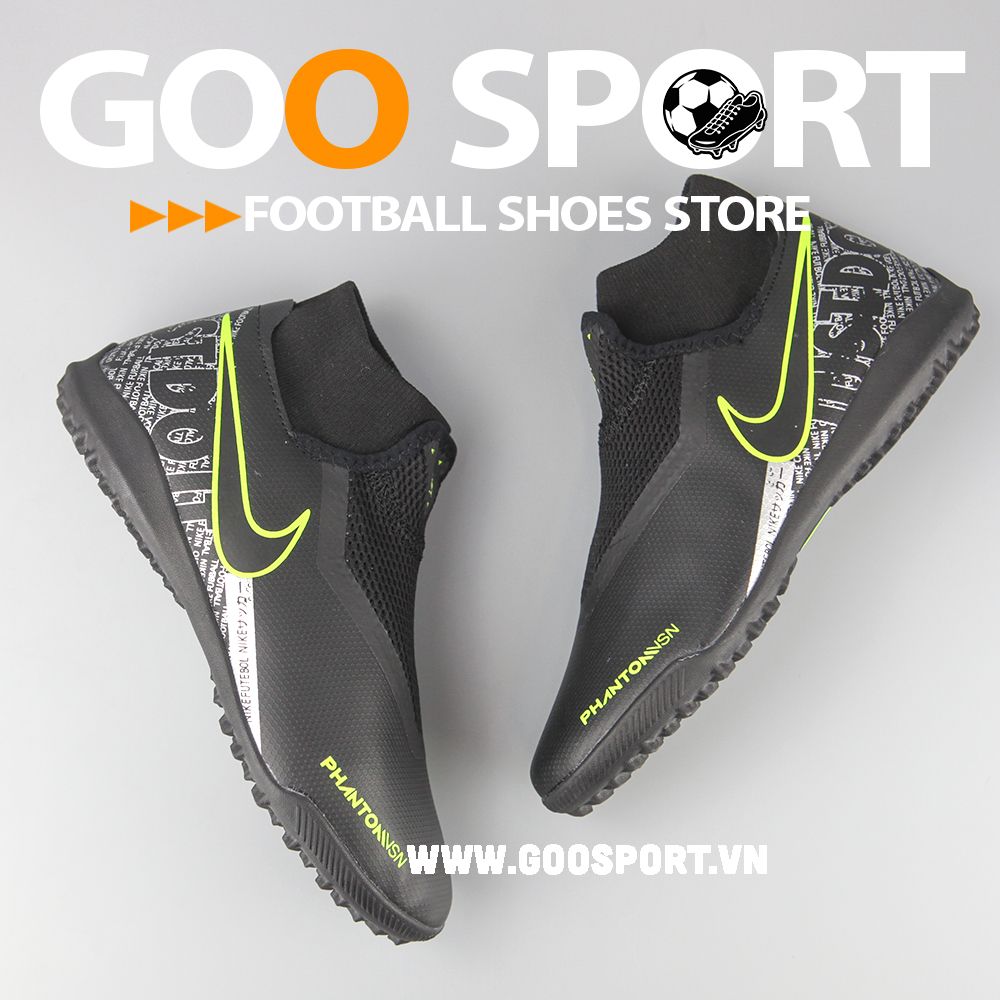 Nike Phantom Vision TF cổ cao đen full
